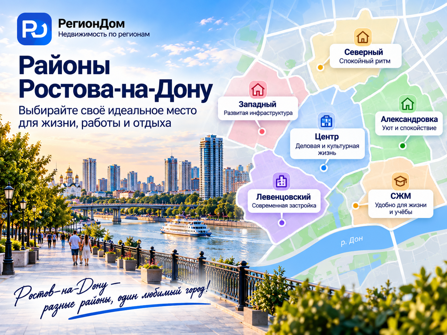Районы Ростова-на-Дону для аренды жилья