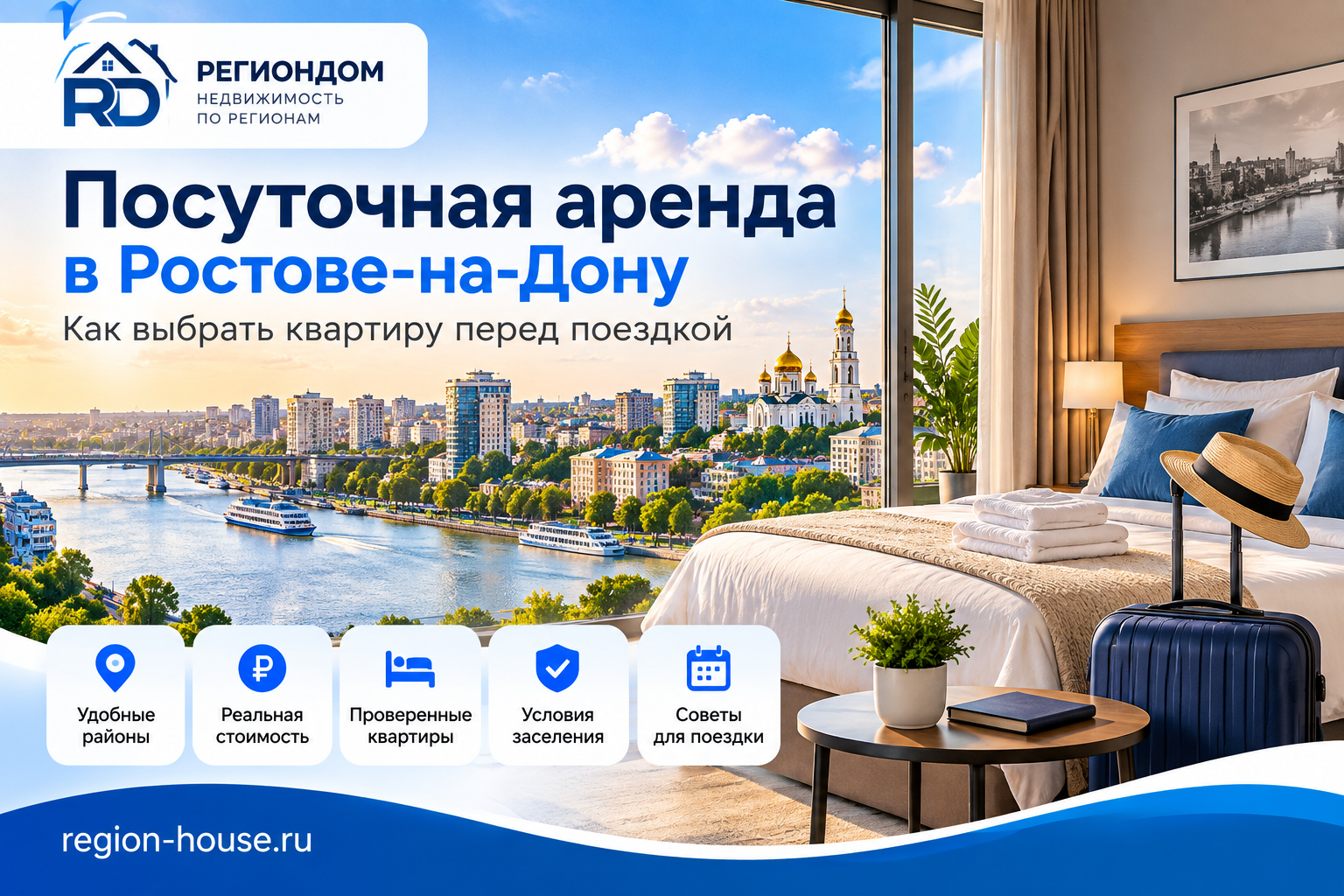 Аренда квартир в Ростове-на-Дону — иллюстрация RegionDom